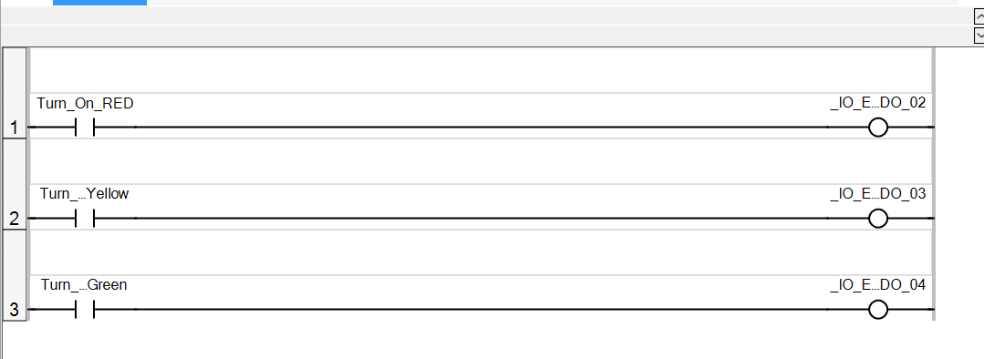 Program downloaded to the PLC
